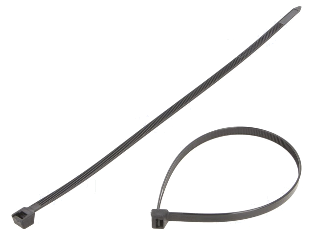 Kabelbinder; L: 300mm; W: 7,6mm; polyamide; 550N; zwart; Ømax: 83mm Kabelbinder; L: 300mm; W: 7,6mm; polyamide; 550N; zwart; Ømax: 83mm